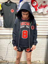 Load image into Gallery viewer, BLACK ZIP UP HOODIE
